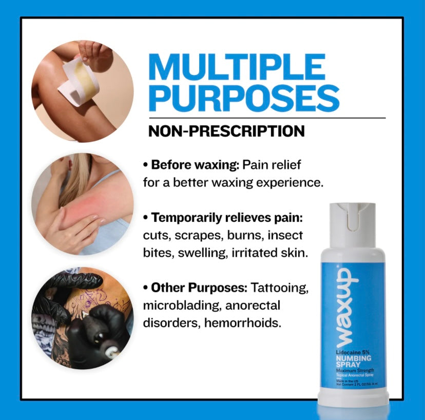 WAXUP Numbing Spray 5% Lidocaine